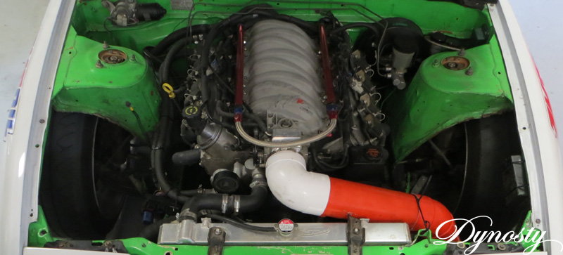 Nissan 240SX Drift Car S13 LS1 engine bay